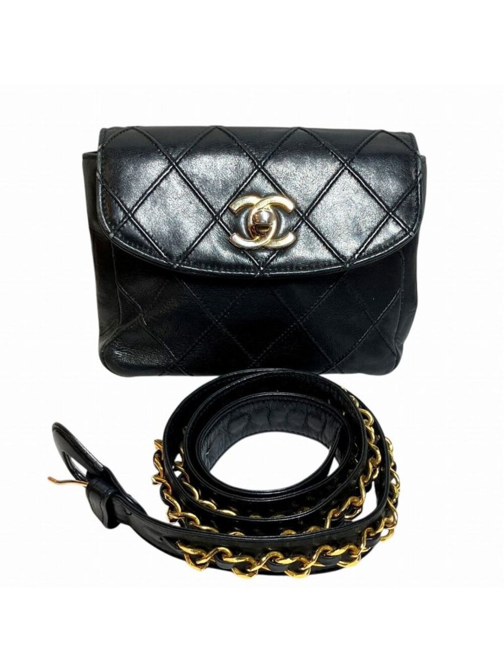 Chanel Bicolor Belt Bag Lambskin